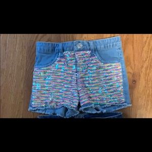Justice sequence denim shorts size 10